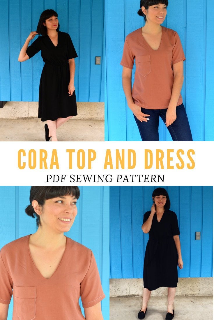 Cora Top and Dress PDF sewing pattern ...